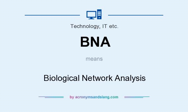 What does BNA mean? It stands for Biological Network Analysis