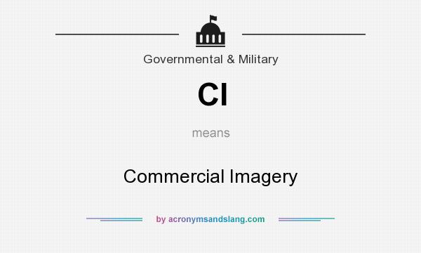 What does CI mean? It stands for Commercial Imagery