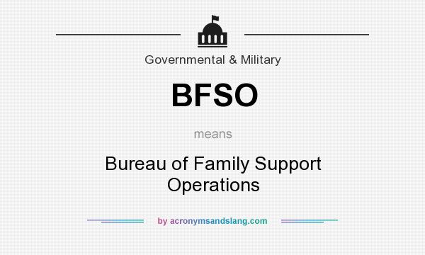 What does BFSO mean? It stands for Bureau of Family Support Operations