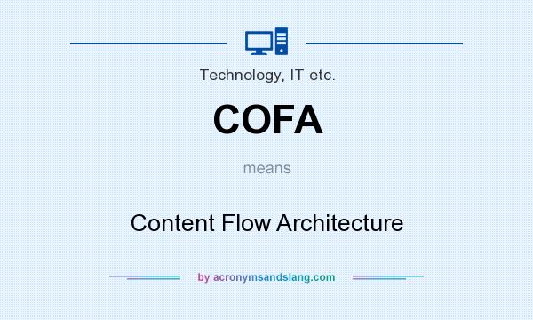 What does COFA mean? It stands for Content Flow Architecture