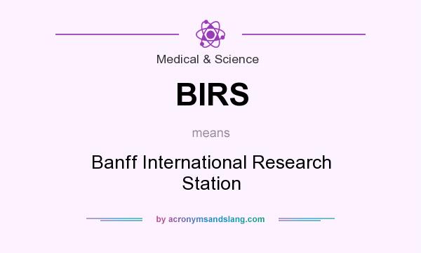 What does BIRS mean? It stands for Banff International Research Station