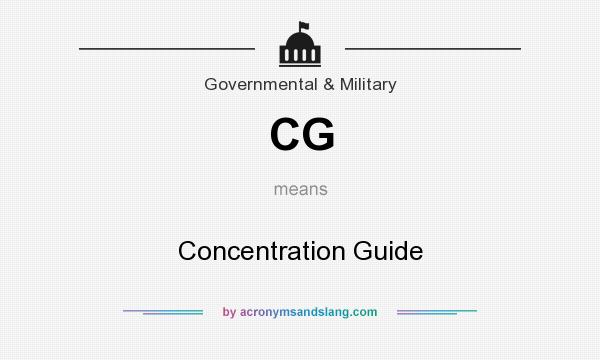 What does CG mean? It stands for Concentration Guide