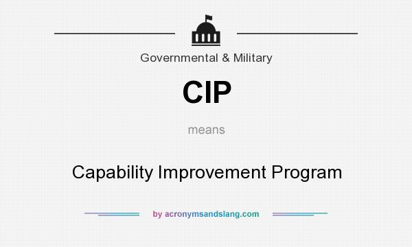 What does CIP mean? It stands for Capability Improvement Program