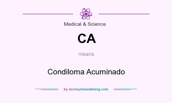What does CA mean? It stands for Condiloma Acuminado