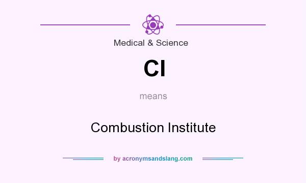 What does CI mean? It stands for Combustion Institute