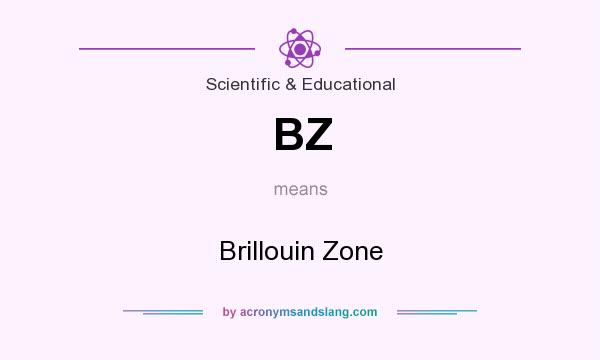 What does BZ mean? It stands for Brillouin Zone