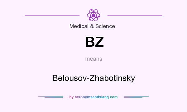 What does BZ mean? It stands for Belousov-Zhabotinsky