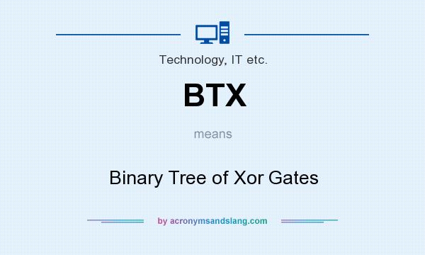 What does BTX mean? It stands for Binary Tree of Xor Gates