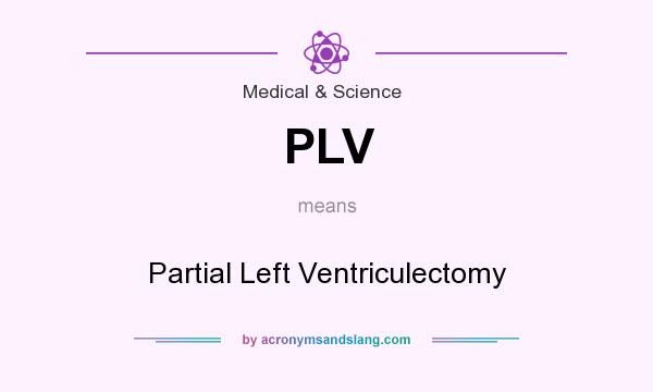 What does PLV mean? It stands for Partial Left Ventriculectomy