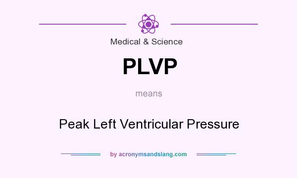 What does PLVP mean? It stands for Peak Left Ventricular Pressure