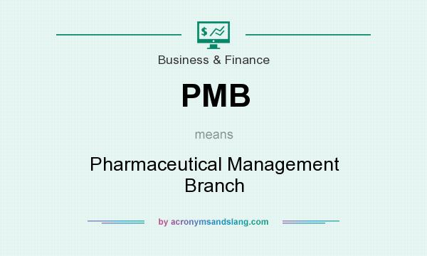 What does PMB mean? It stands for Pharmaceutical Management Branch