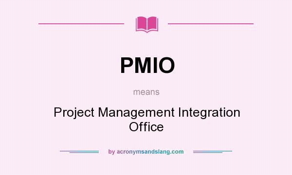 What does PMIO mean? It stands for Project Management Integration Office