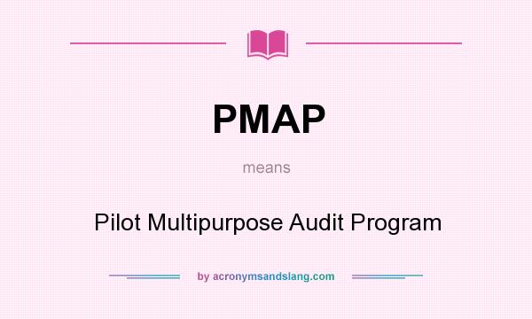 What does PMAP mean? It stands for Pilot Multipurpose Audit Program