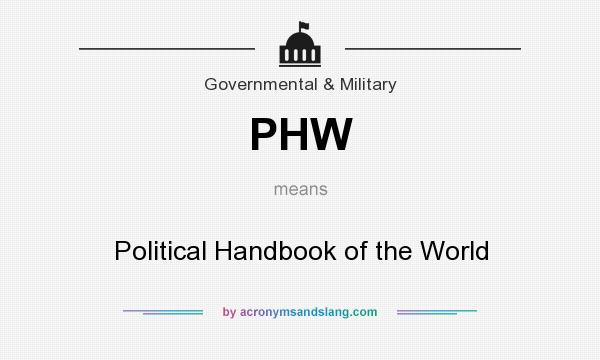 What does PHW mean? It stands for Political Handbook of the World