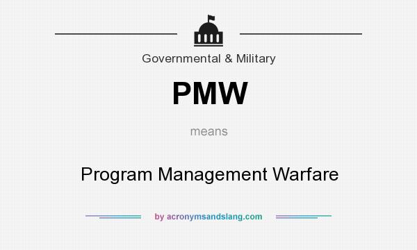 What does PMW mean? It stands for Program Management Warfare