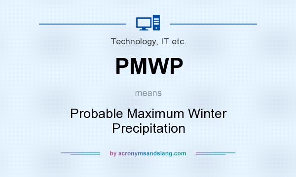 What does PMWP mean? It stands for Probable Maximum Winter Precipitation
