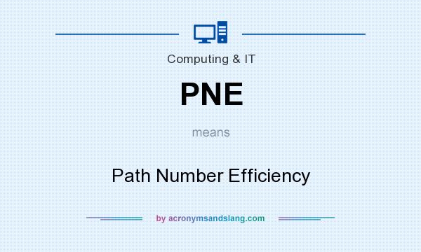 What does PNE mean? It stands for Path Number Efficiency