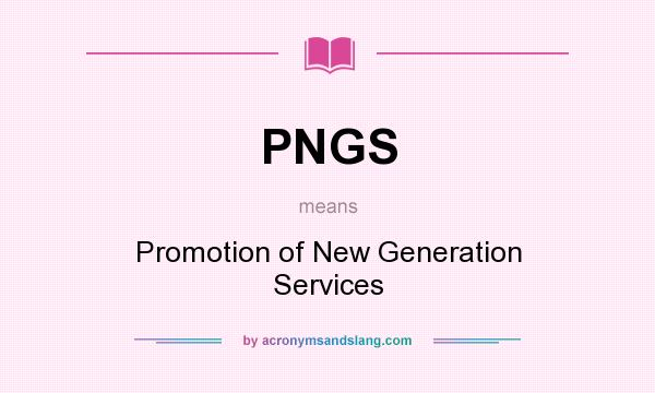 What does PNGS mean? It stands for Promotion of New Generation Services