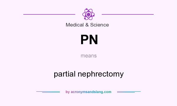 What does PN mean? It stands for partial nephrectomy