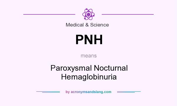 What does PNH mean? It stands for Paroxysmal Nocturnal Hemaglobinuria