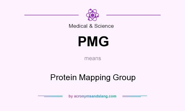 What does PMG mean? It stands for Protein Mapping Group