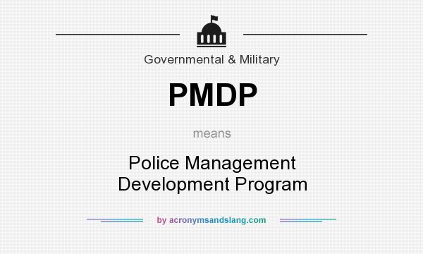 What does PMDP mean? It stands for Police Management Development Program