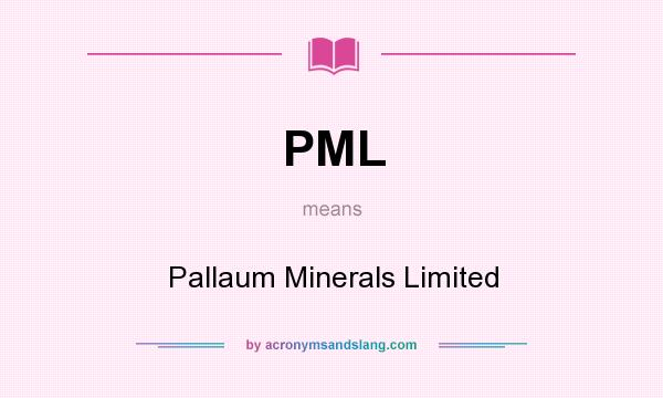What does PML mean? It stands for Pallaum Minerals Limited