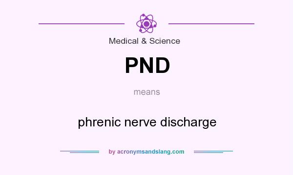 What does PND mean? It stands for phrenic nerve discharge