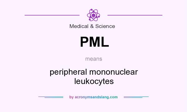 What does PML mean? It stands for peripheral mononuclear leukocytes