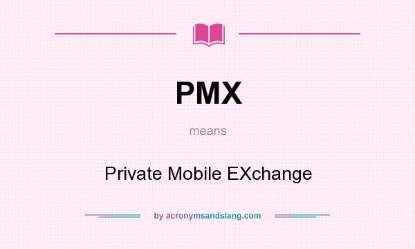 What does PMX mean? It stands for Private Mobile EXchange