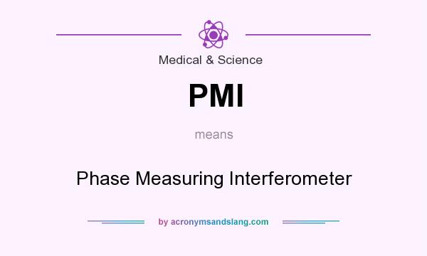 What does PMI mean? It stands for Phase Measuring Interferometer