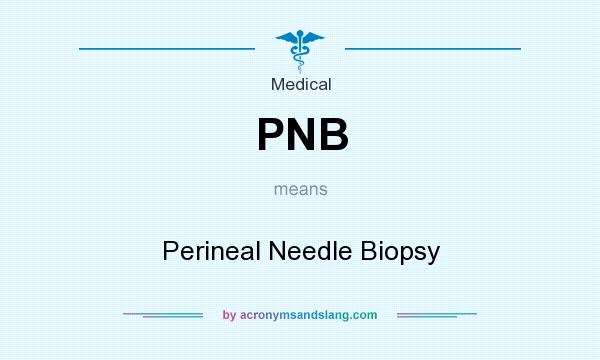 What does PNB mean? It stands for Perineal Needle Biopsy