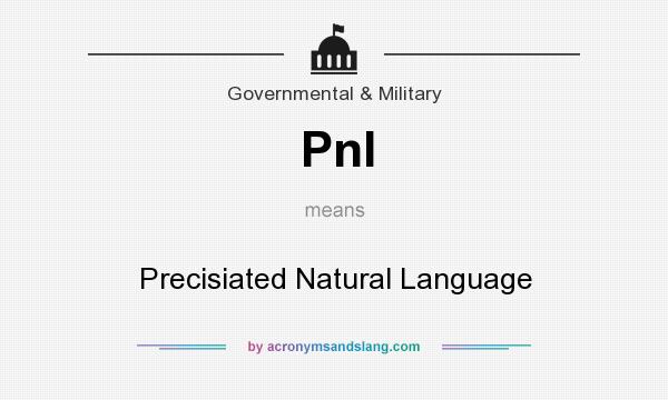 What does Pnl mean? It stands for Precisiated Natural Language