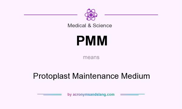 What does PMM mean? It stands for Protoplast Maintenance Medium