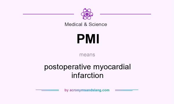 What does PMI mean? It stands for postoperative myocardial infarction