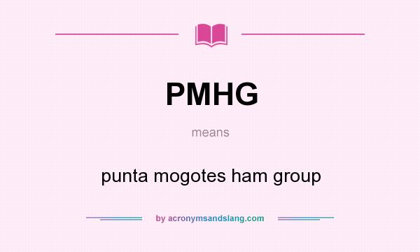 What does PMHG mean? It stands for punta mogotes ham group