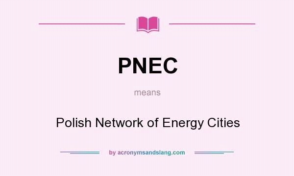 What does PNEC mean? It stands for Polish Network of Energy Cities
