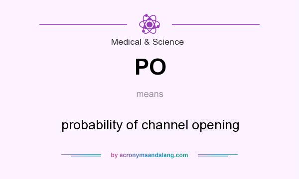What does PO mean? It stands for probability of channel opening