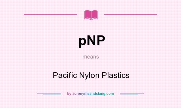 What does pNP mean? It stands for Pacific Nylon Plastics
