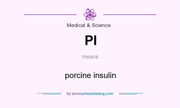 What does PI mean? It stands for porcine insulin