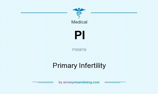 What does PI mean? It stands for Primary Infertility