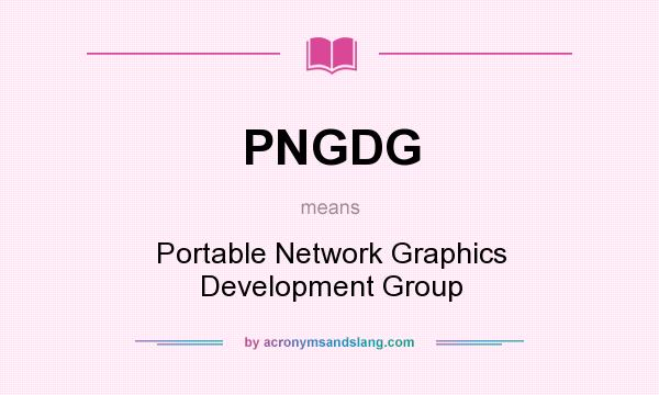 What does PNGDG mean? It stands for Portable Network Graphics Development Group