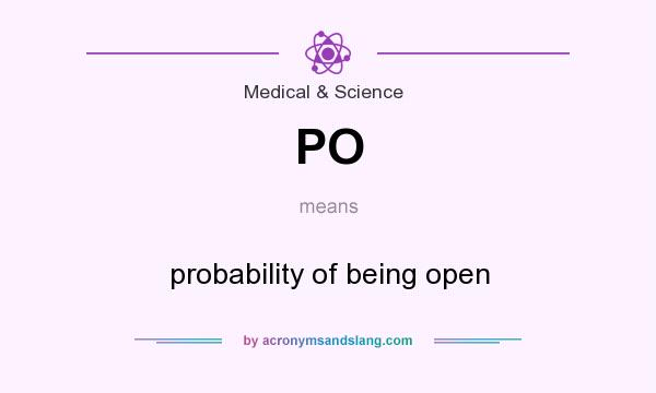 What does PO mean? It stands for probability of being open