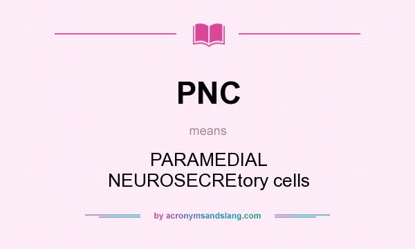 What does PNC mean? It stands for PARAMEDIAL NEUROSECREtory cells