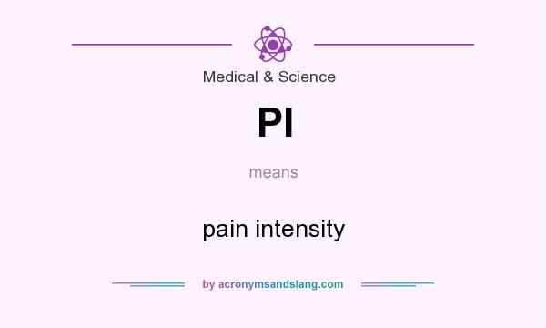 What does PI mean? It stands for pain intensity