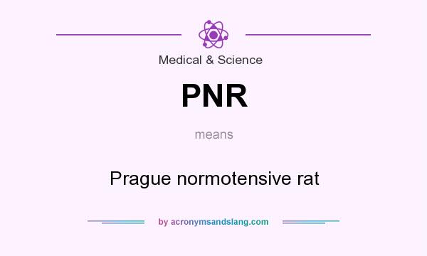 What does PNR mean? It stands for Prague normotensive rat