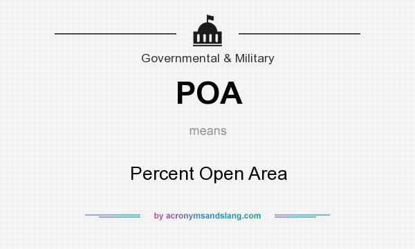 What does POA mean? It stands for Percent Open Area