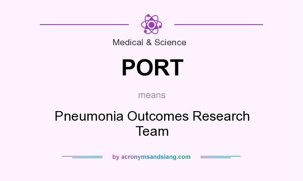 What does PORT mean? It stands for Pneumonia Outcomes Research Team
