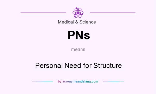What does PNs mean? It stands for Personal Need for Structure