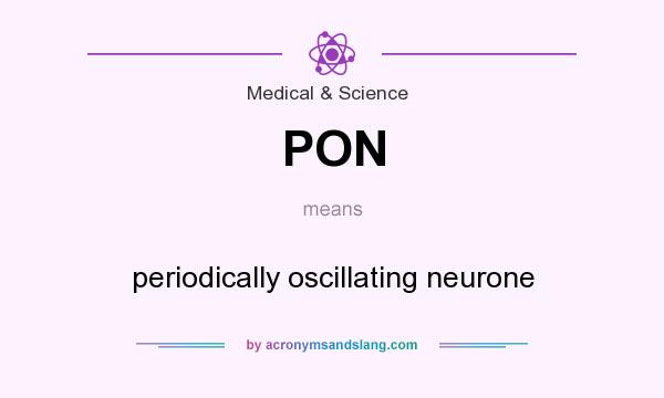 What does PON mean? It stands for periodically oscillating neurone